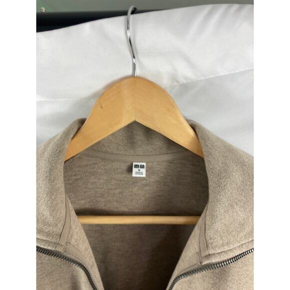 Uniqlo 1/4 Zip Brown Sweater Size Medium - Picture 3 of 4